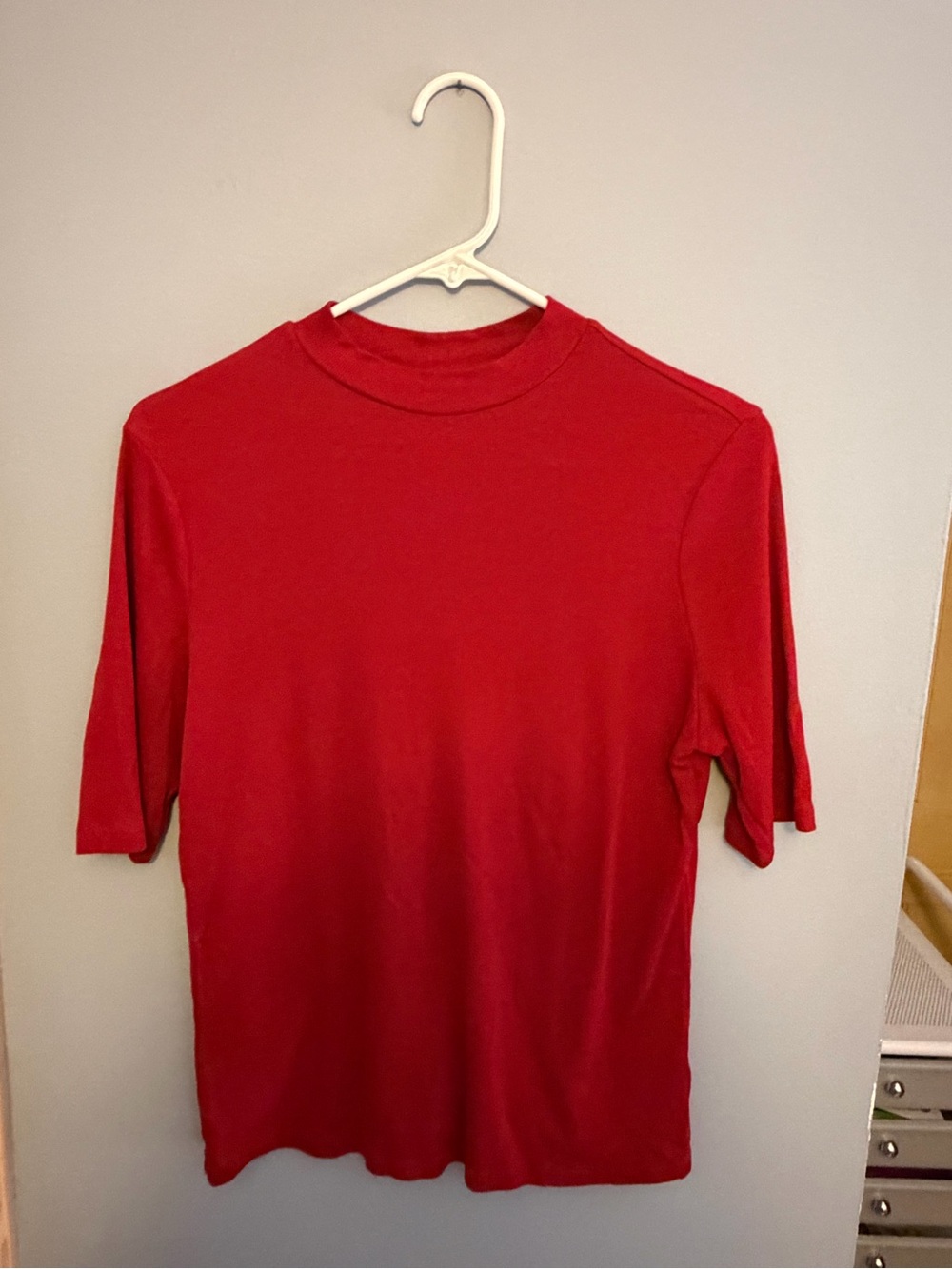a new day Red Short Sleeve Crewneck Tee
